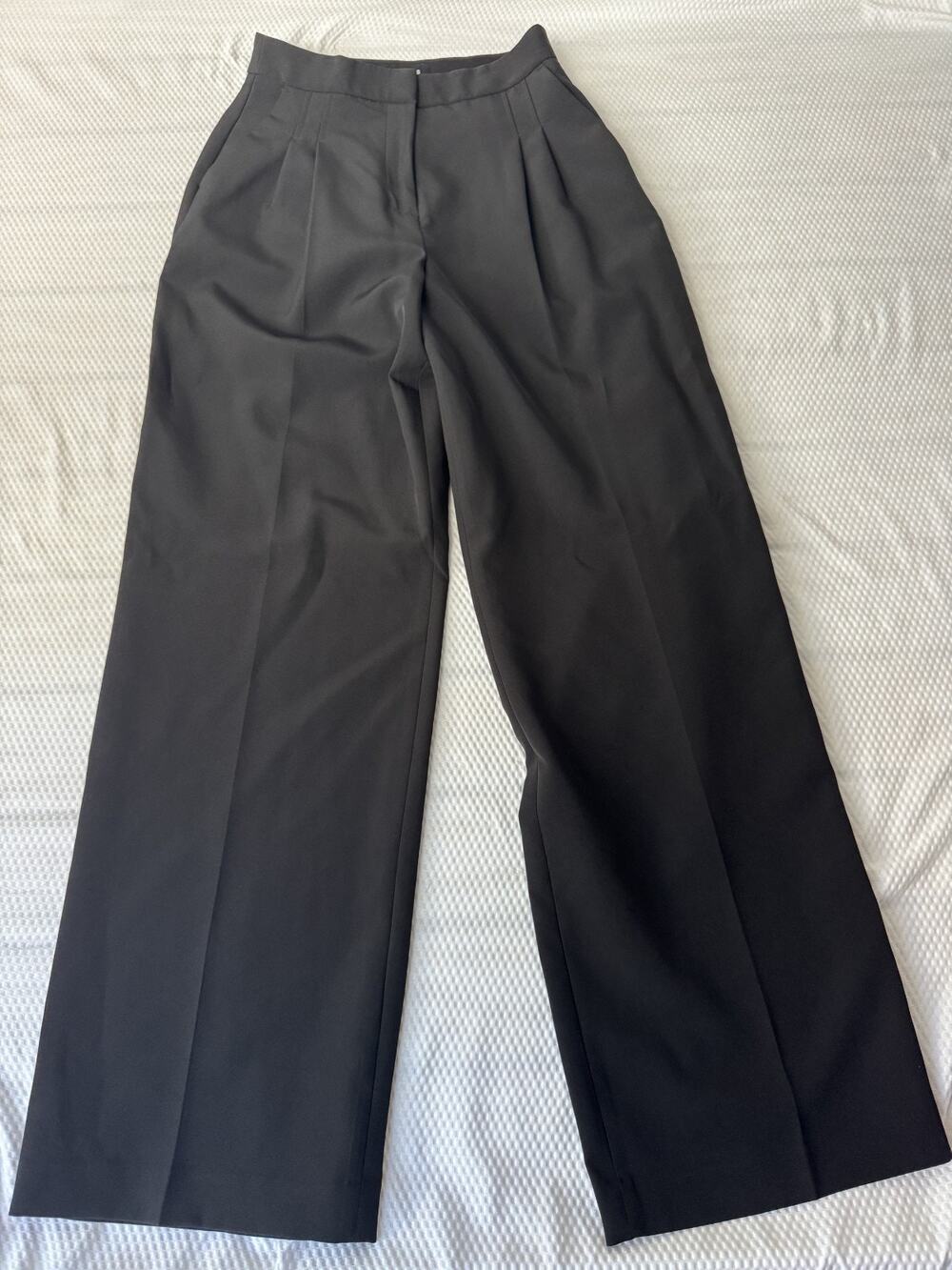 Express Wide Leg Black Super High Rise Sz 2 Regular